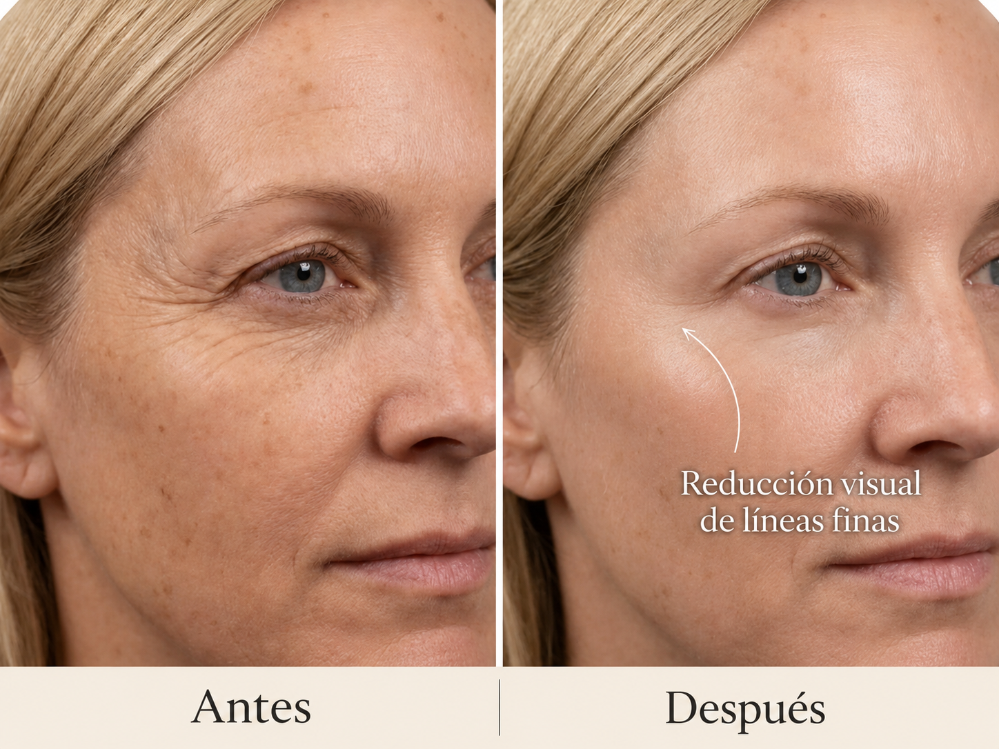 Antes y después: reducción visual de líneas finas