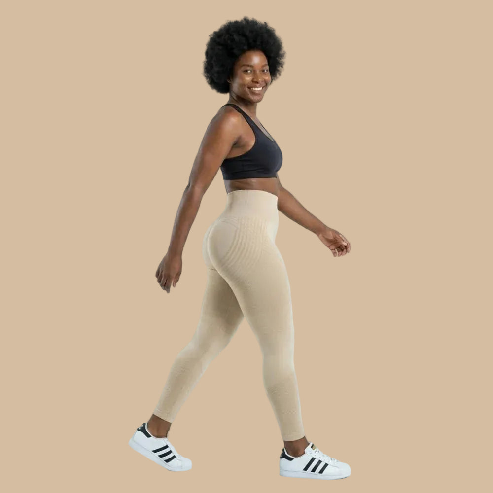 Lenntia™ Leggings Moldeadores 3D – Beige Sculpt & Efecto Push-Up