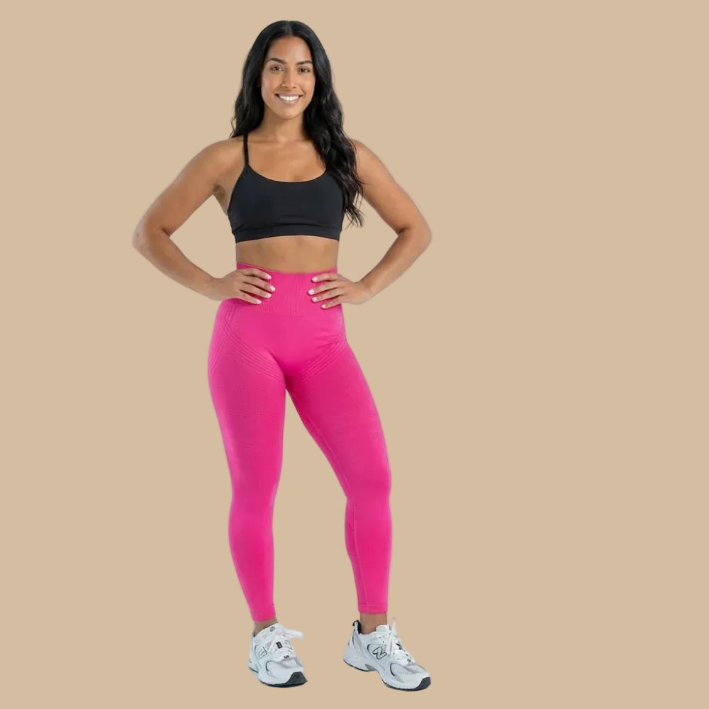 Lenntia™ Leggings Moldeadores 3D – Rosa Intenso Efecto Push-Up