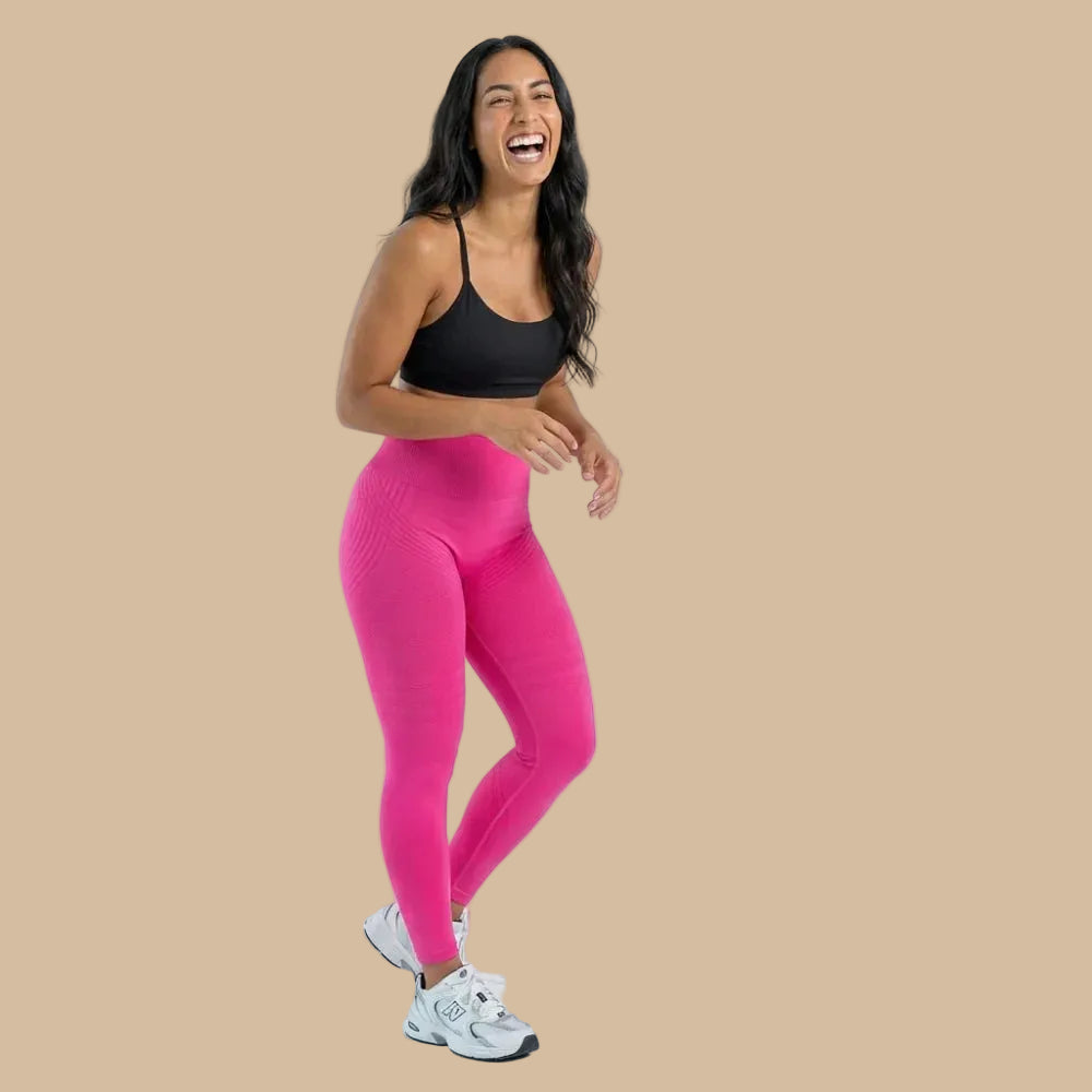 ✨Lenntia™ Leggings Moldeadores 3D – Rosa Intenso Efecto Push-Up