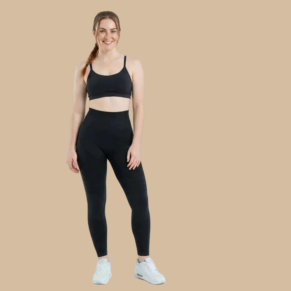 Lenntia™ Leggings Moldeadores 3D – Negro Clásico Efecto Push-Up