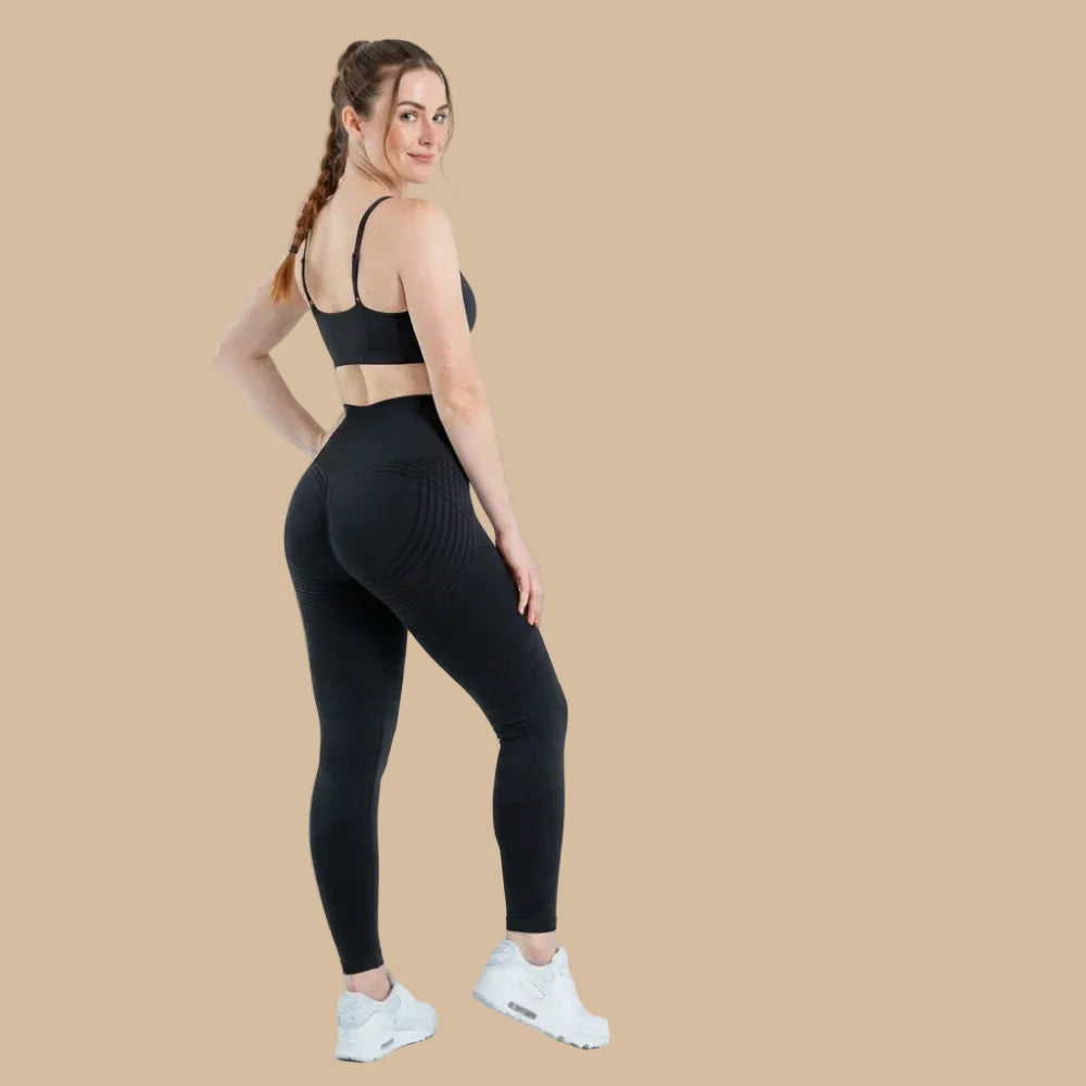 Lenntia™ Leggings Moldeadores 3D – Negro Clásico Efecto Push-Up