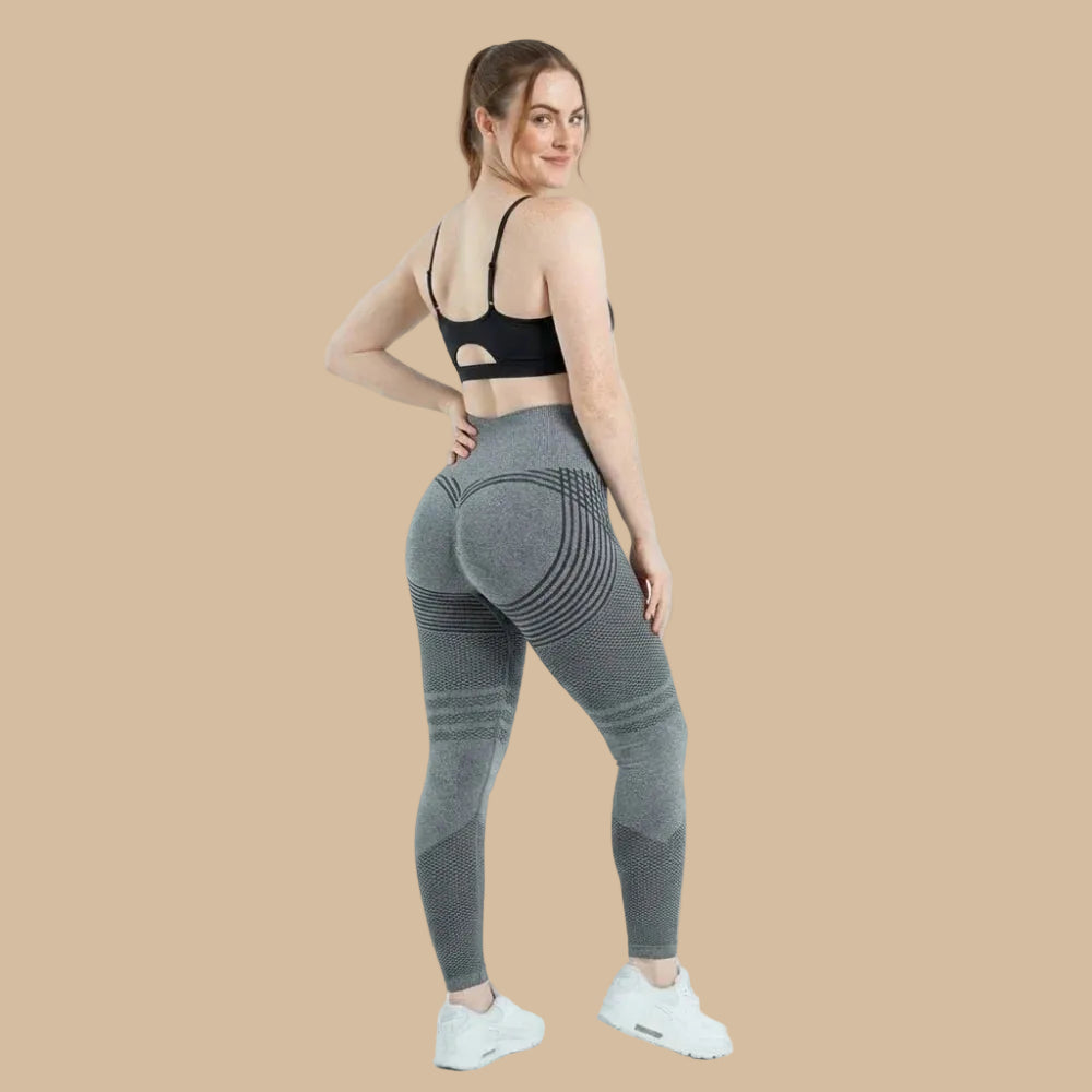 ✨Lenntia™ Leggings Moldeadores 3D – Gris Elegante Efecto Push-Up