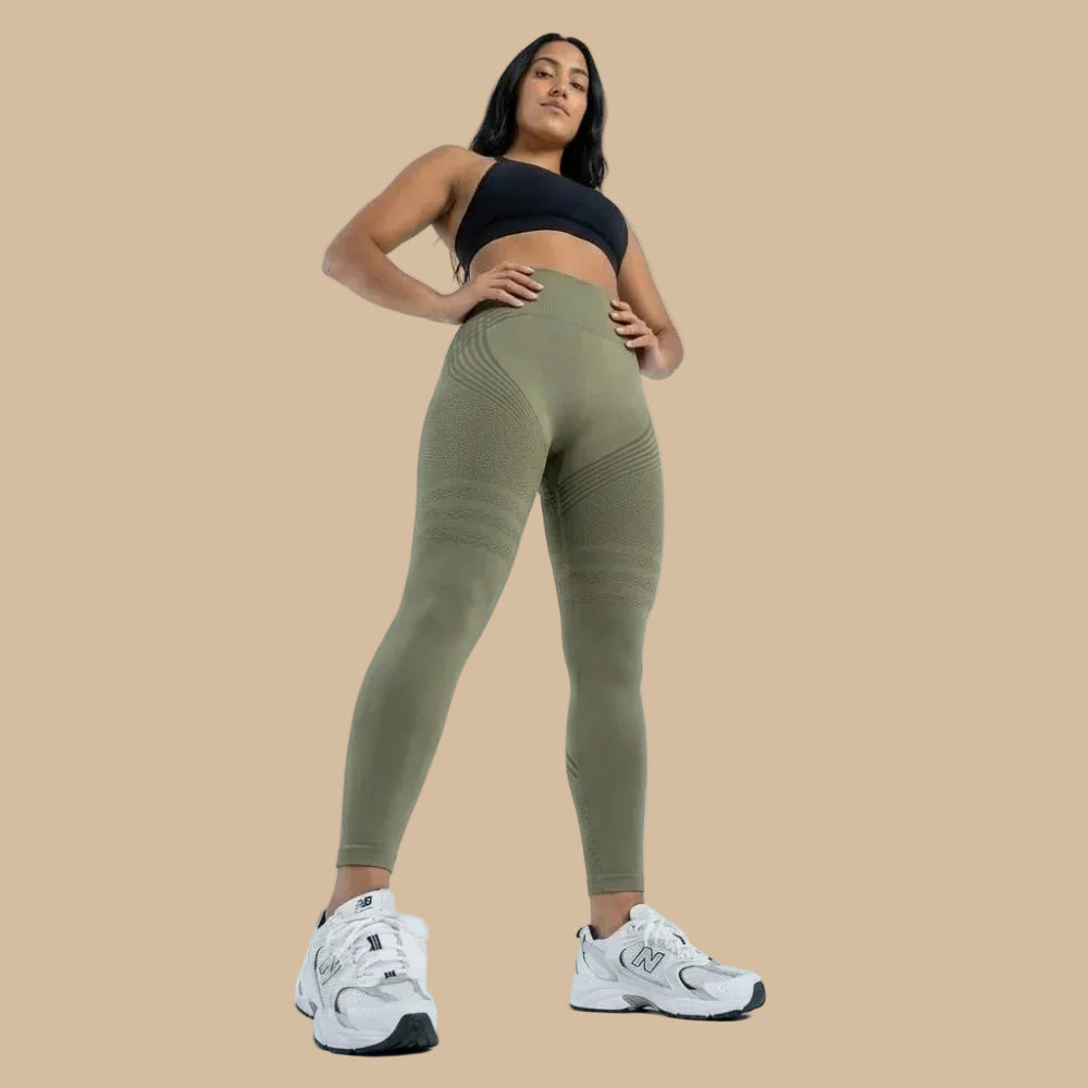 Lenntia™ Leggings Moldeadores 3D – Verde Army Efecto Push-Up