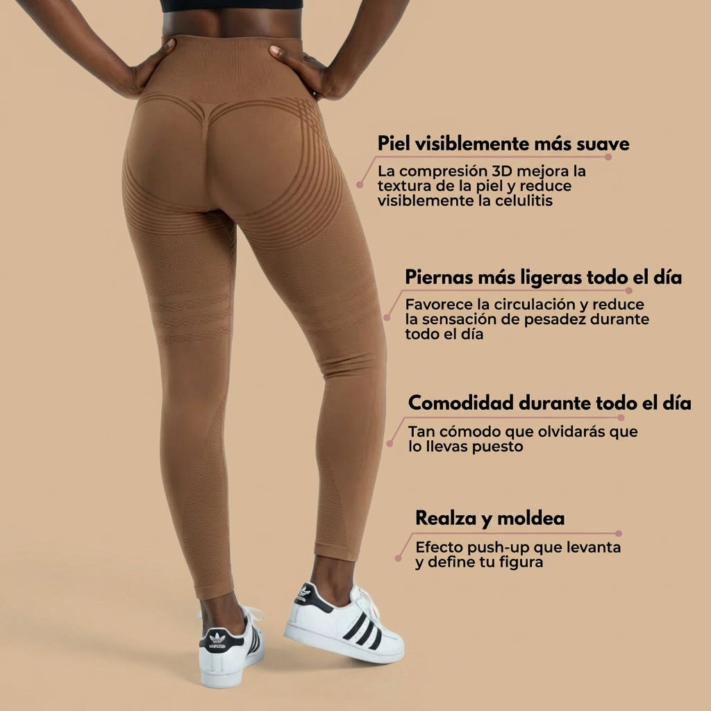 ✨Lenntia™ Leggings Moldeadores 3D – Marrón Coffee Efecto Push-Up
