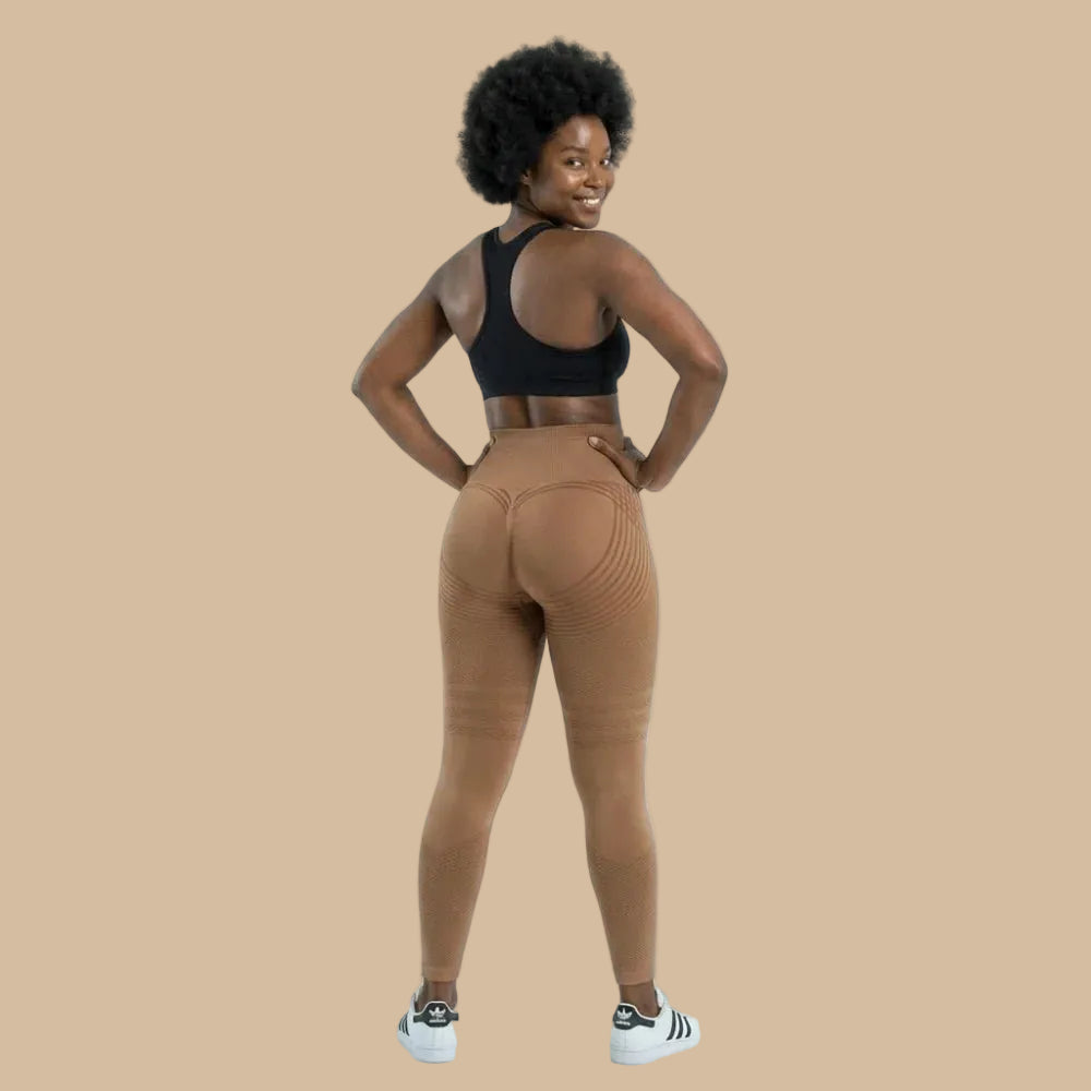 Lenntia™ Leggings Moldeadores 3D – Marrón Coffee Efecto Push-Up