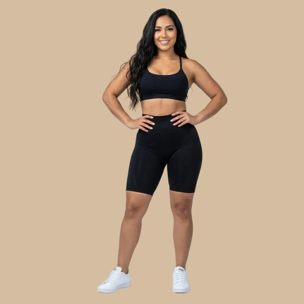 Lenntia™ Short Moldeador 3D – Negro Clásico Efecto Push-Up