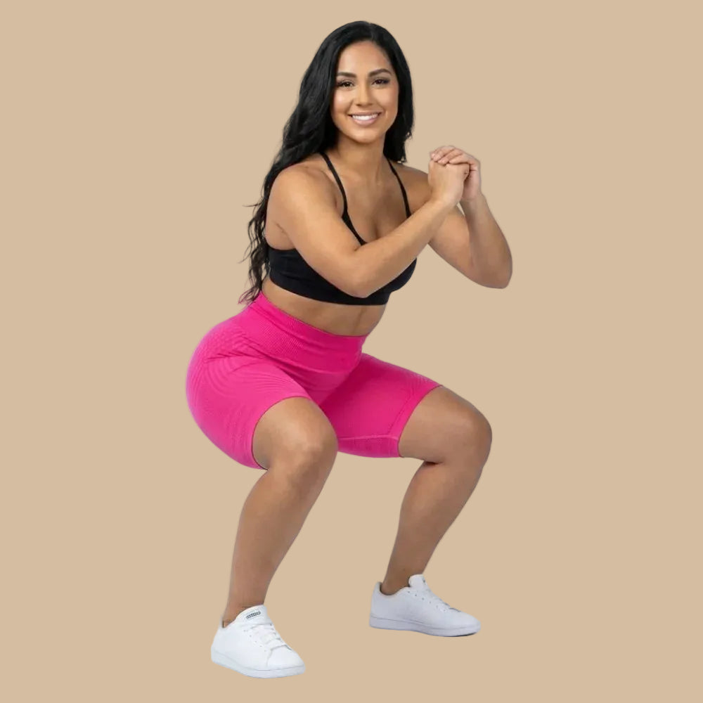 Lenntia™ Short Moldeador 3D – Rosa Intenso Efecto Push-Up