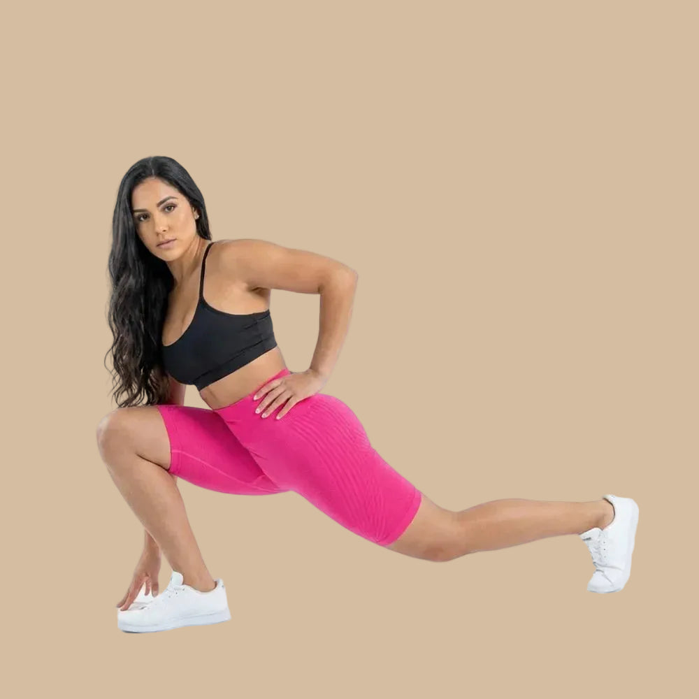 Lenntia™ Short Moldeador 3D – Rosa Intenso Efecto Push-Up