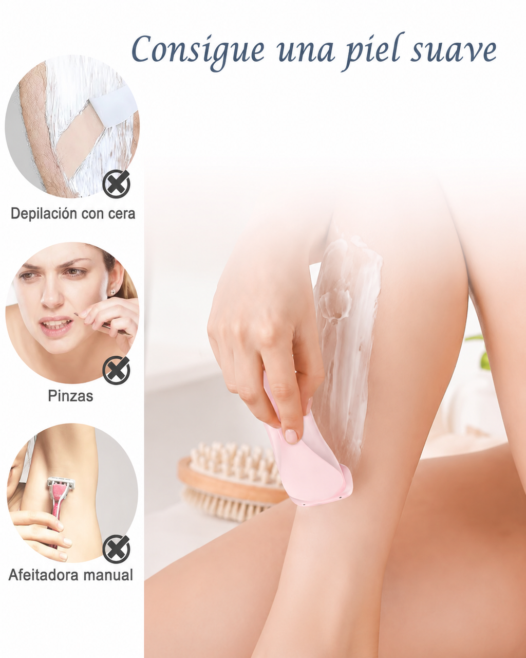 SilkGlide 2 en 1 — Afeitadora y Depiladora Corporal