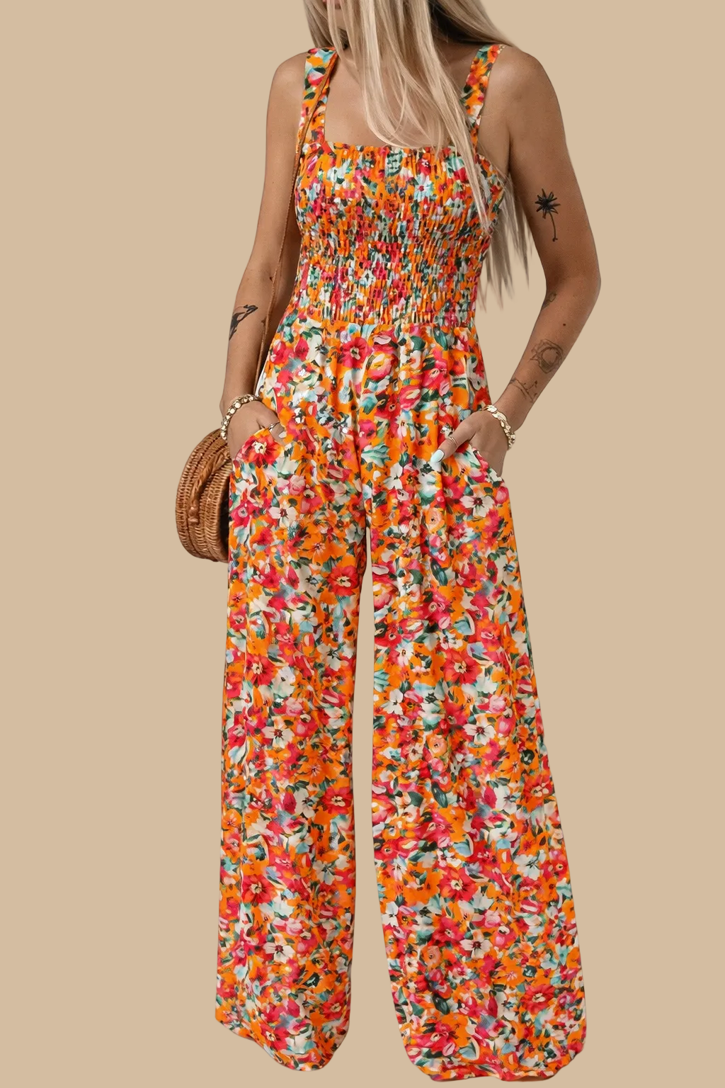 ✨Mono Largo Floral Mujer – Corte Amplio, Ajuste Elástico y Bolsillos | 9 Colores Disponibles