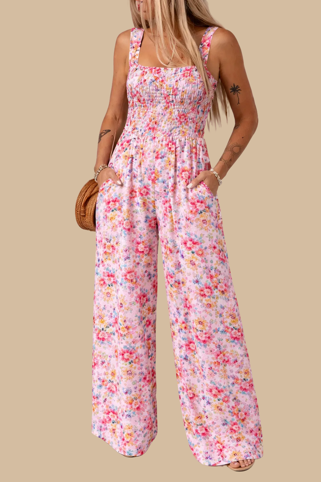 ✨Mono Largo Floral Mujer – Corte Amplio, Ajuste Elástico y Bolsillos | 9 Colores Disponibles