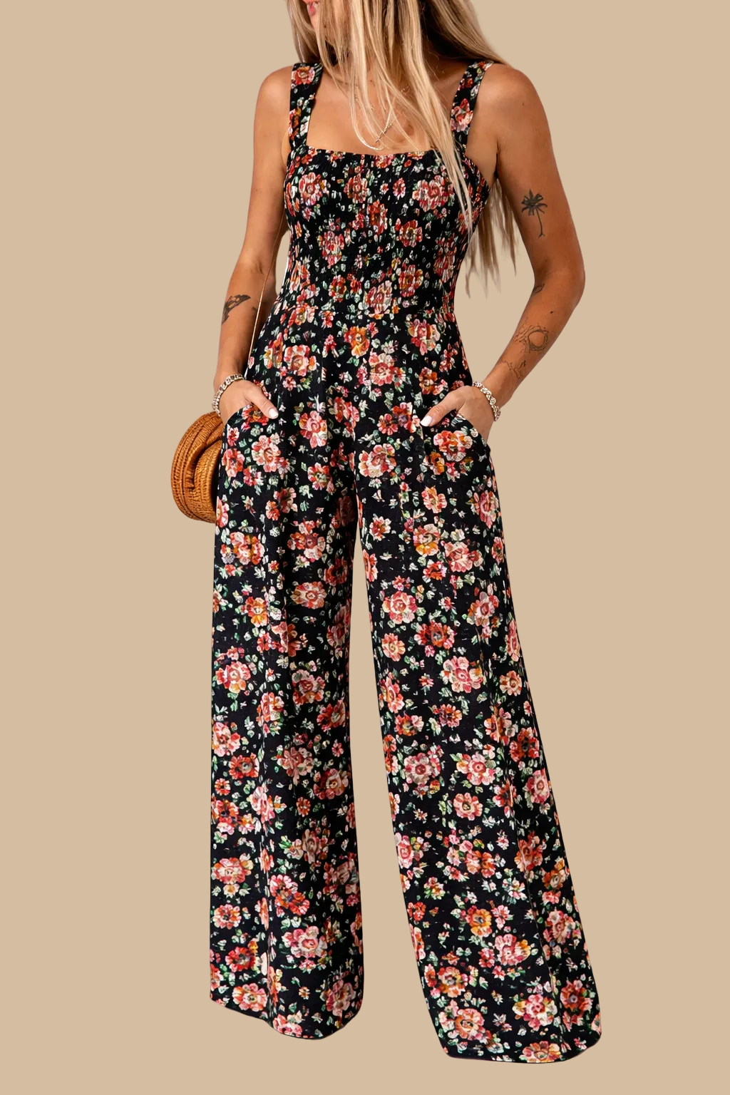 ✨Mono Largo Floral Mujer – Corte Amplio, Ajuste Elástico y Bolsillos | 9 Colores Disponibles