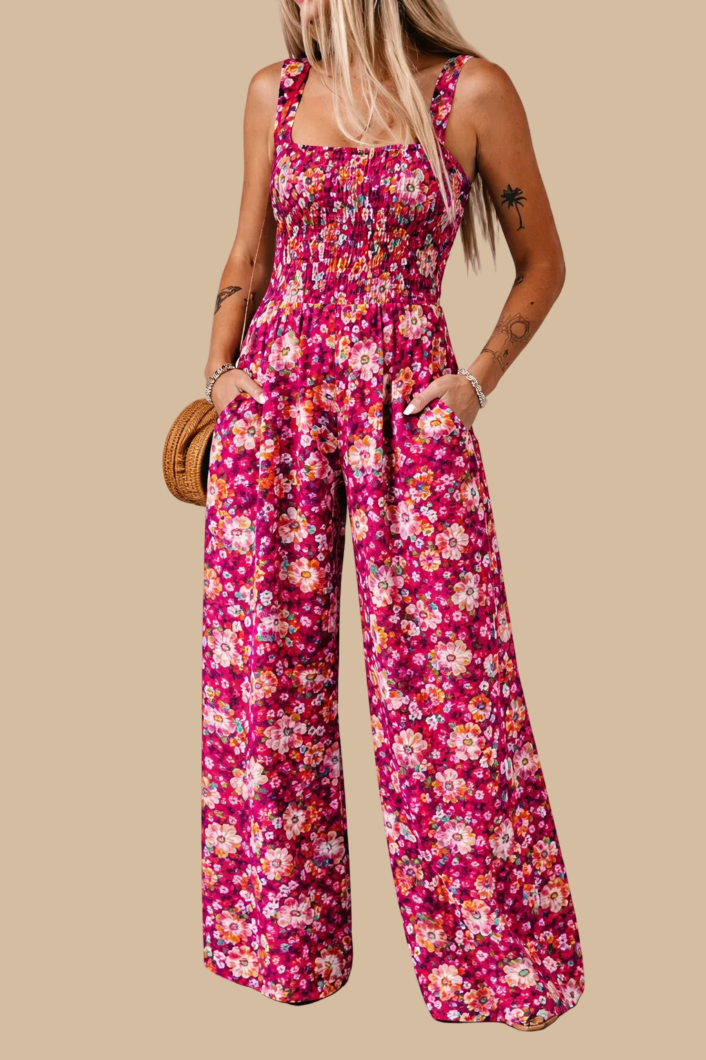 ✨Mono Largo Floral Mujer – Corte Amplio, Ajuste Elástico y Bolsillos | 9 Colores Disponibles