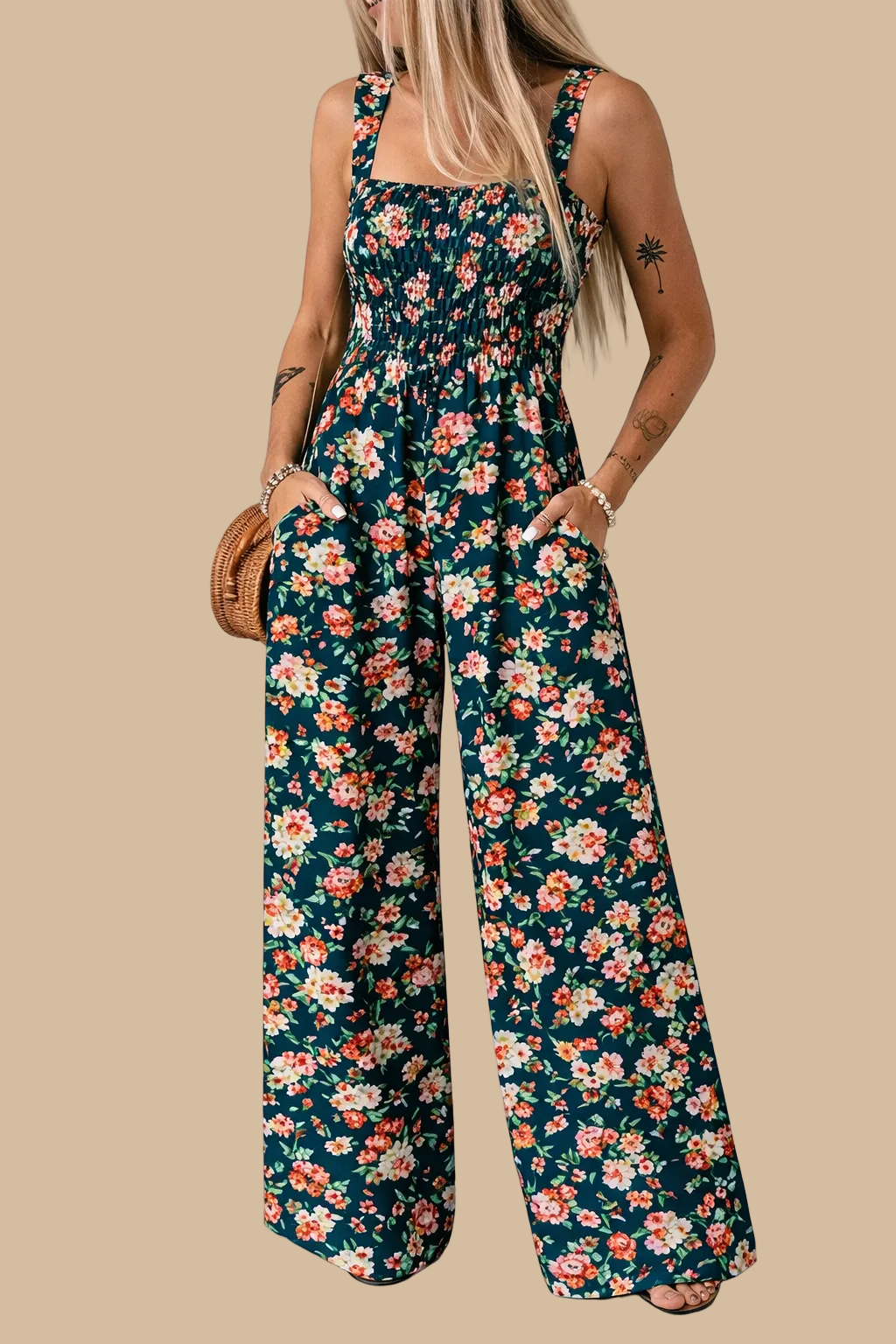 ✨Mono Largo Floral Mujer – Corte Amplio, Ajuste Elástico y Bolsillos | 9 Colores Disponibles