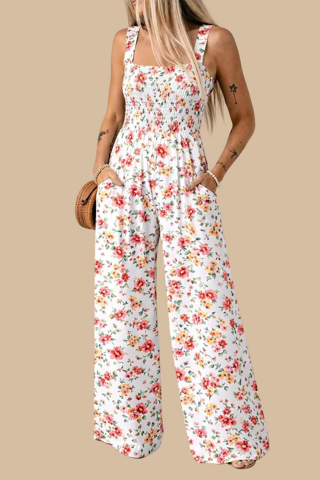 ✨Mono Largo Floral Mujer – Corte Amplio, Ajuste Elástico y Bolsillos | 9 Colores Disponibles