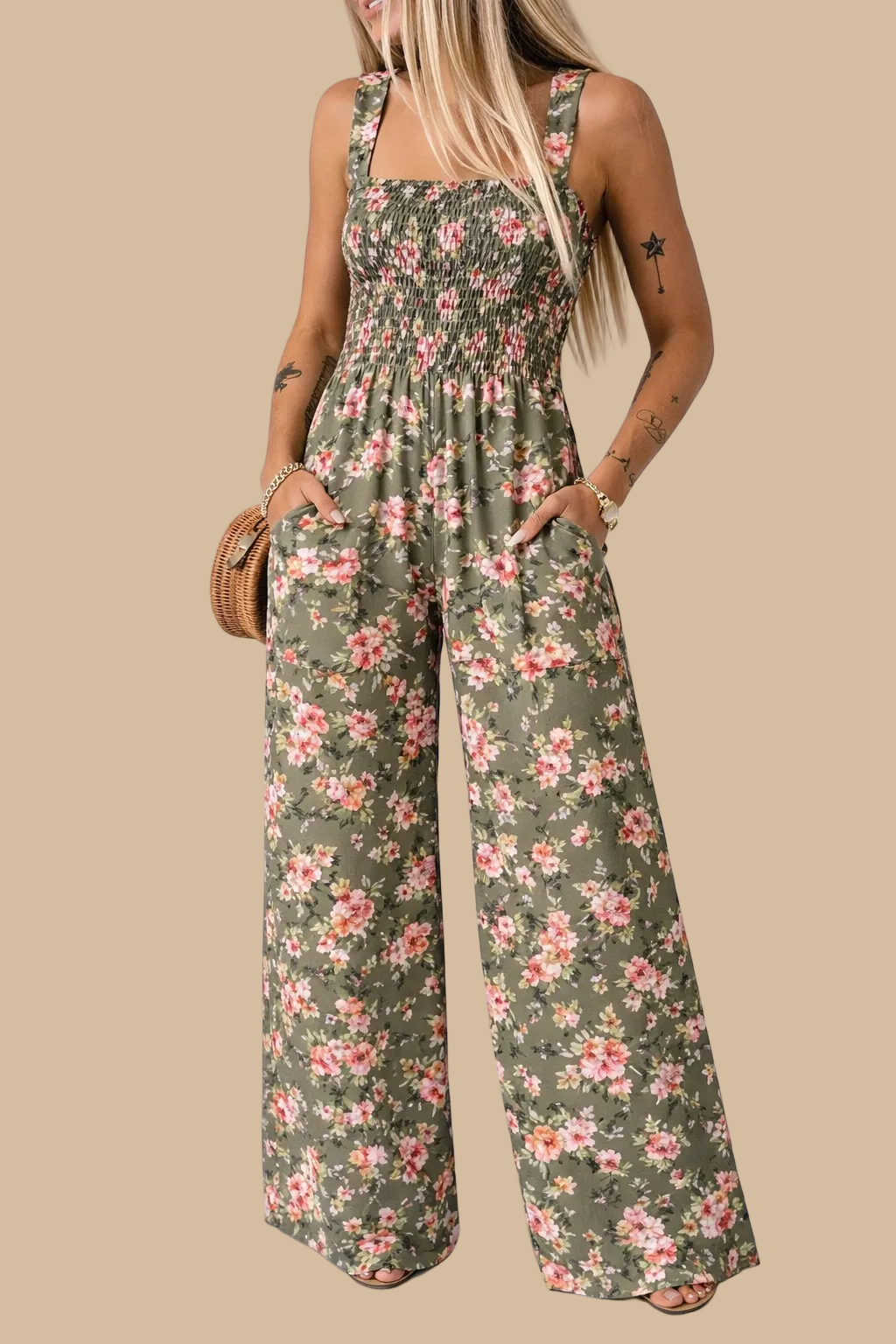 ✨Mono Largo Floral Mujer – Corte Amplio, Ajuste Elástico y Bolsillos | 9 Colores Disponibles