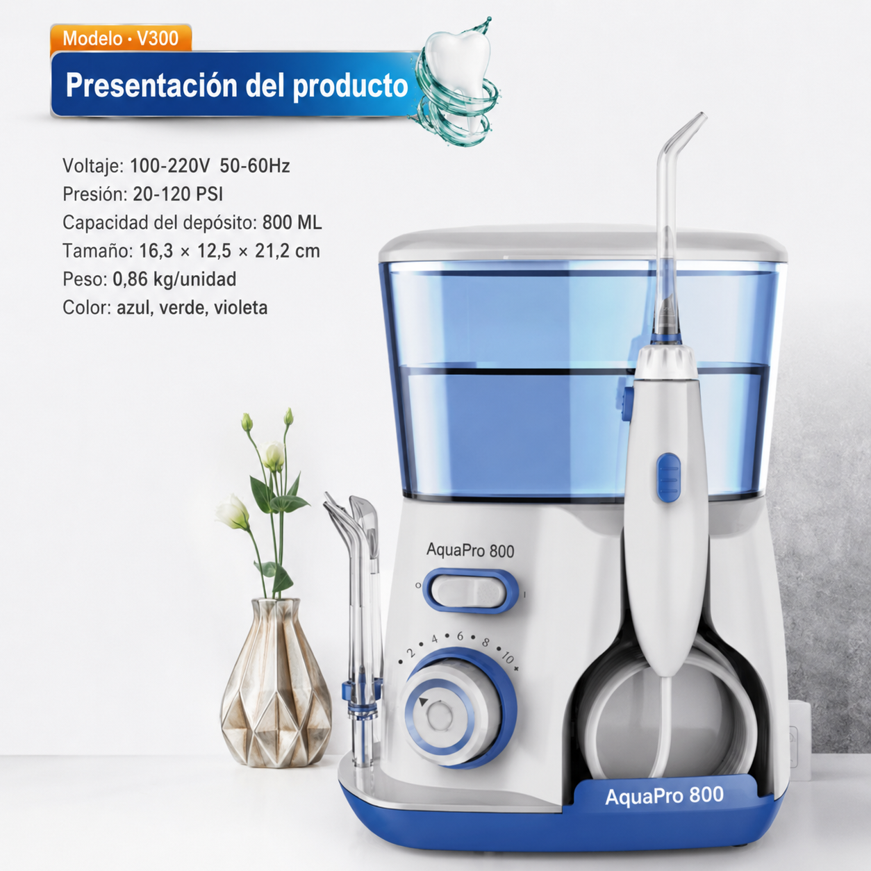 AQUAPRO 800 — Irrigador Dental Profesional