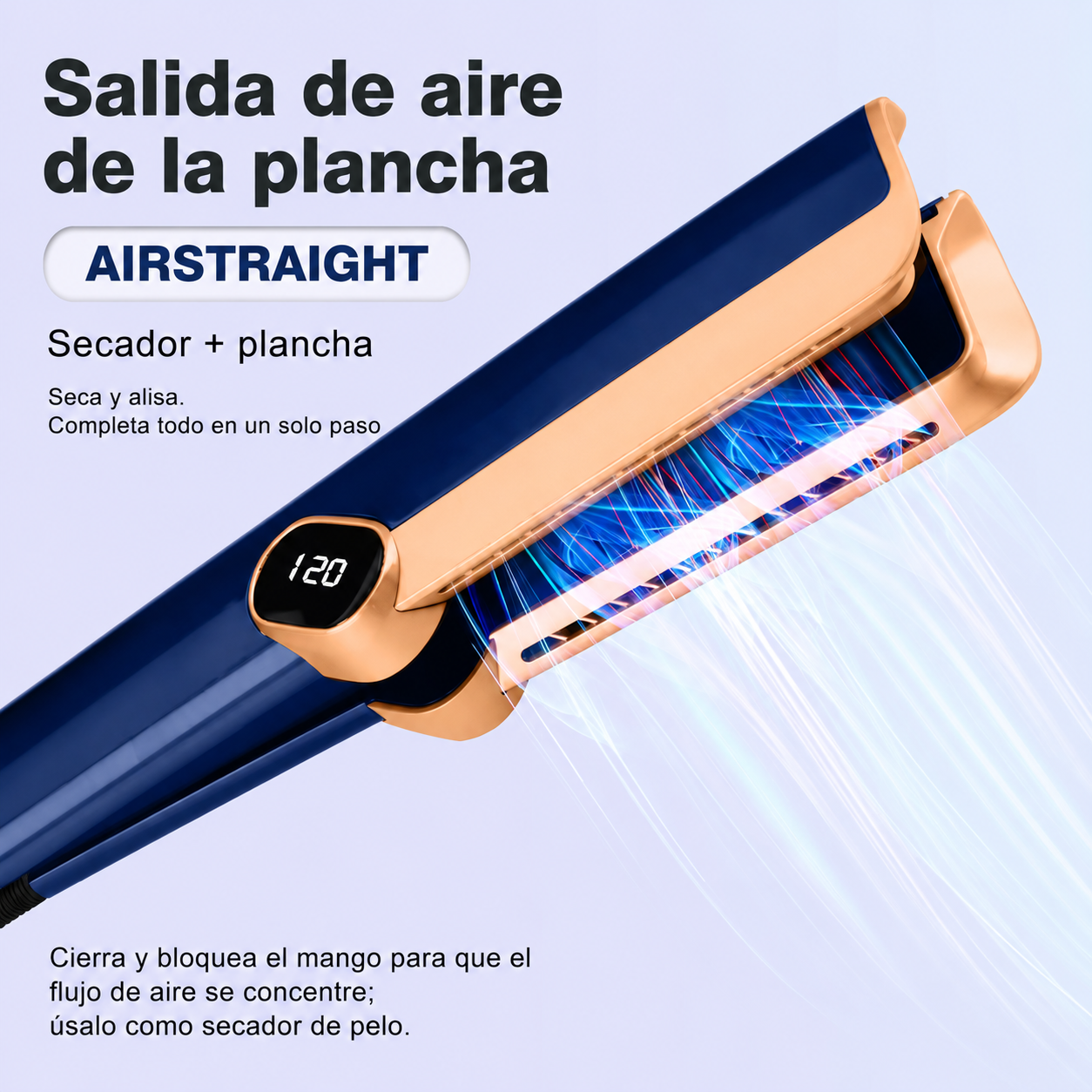 AIRSTRAIGHT Pro — Plancha Airflow 2 en 1