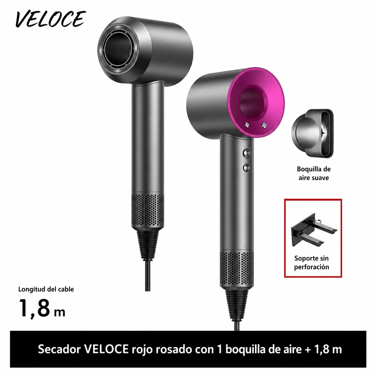 VELOCE Pro — Secador Iónico Profesional