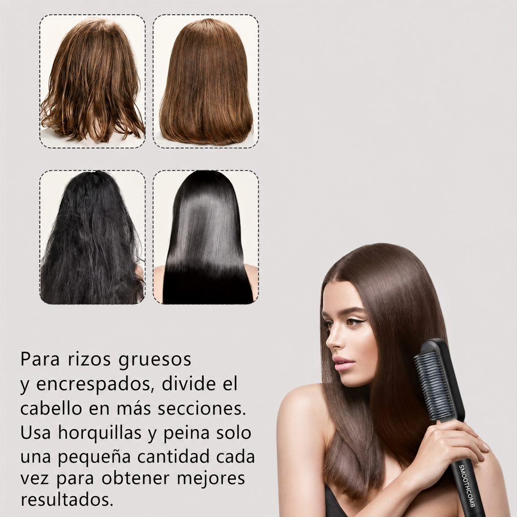 SMOOTHCOMB Pro — Cepillo Alisador Térmico Iónico