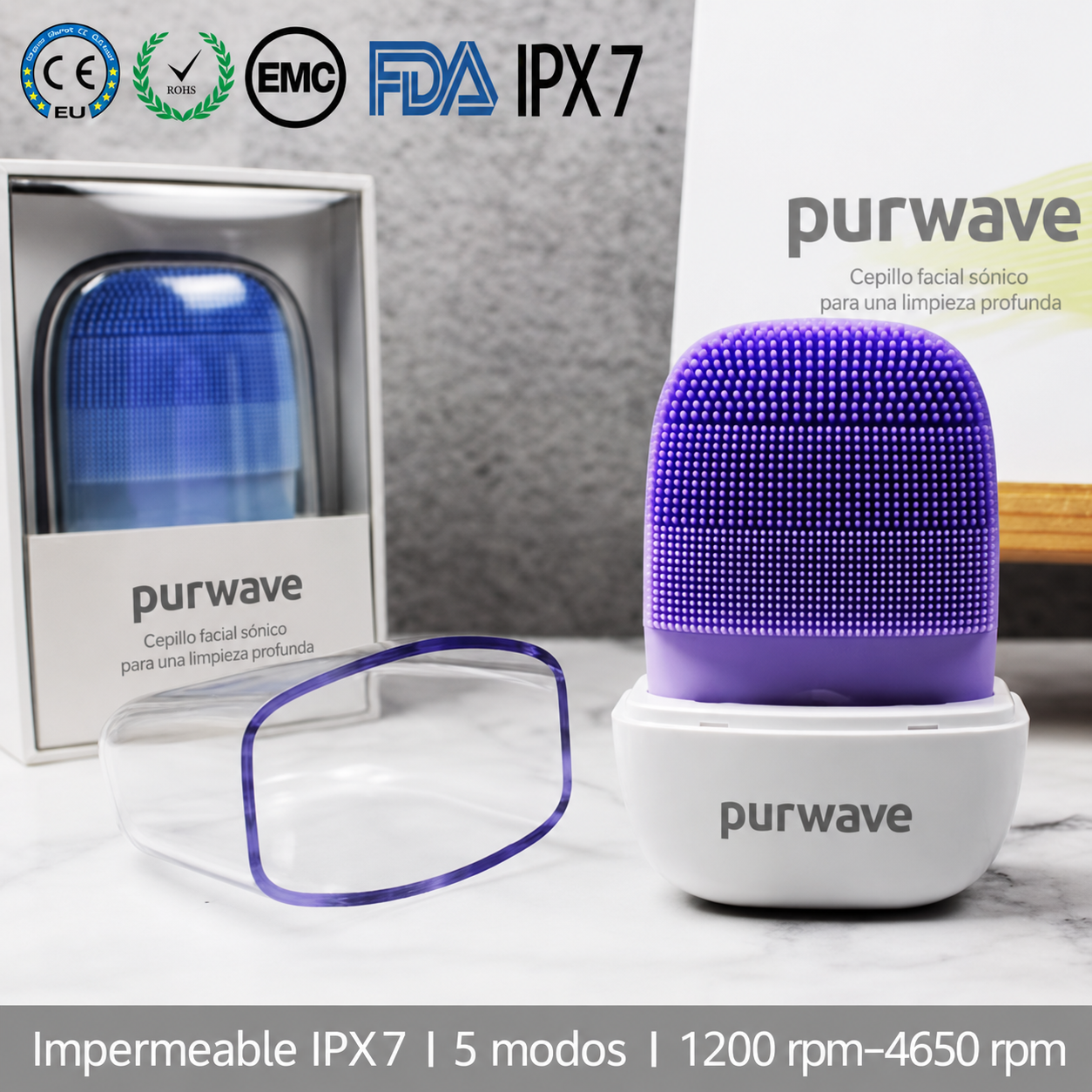 PURWAVE Cepillo Sónico Facial