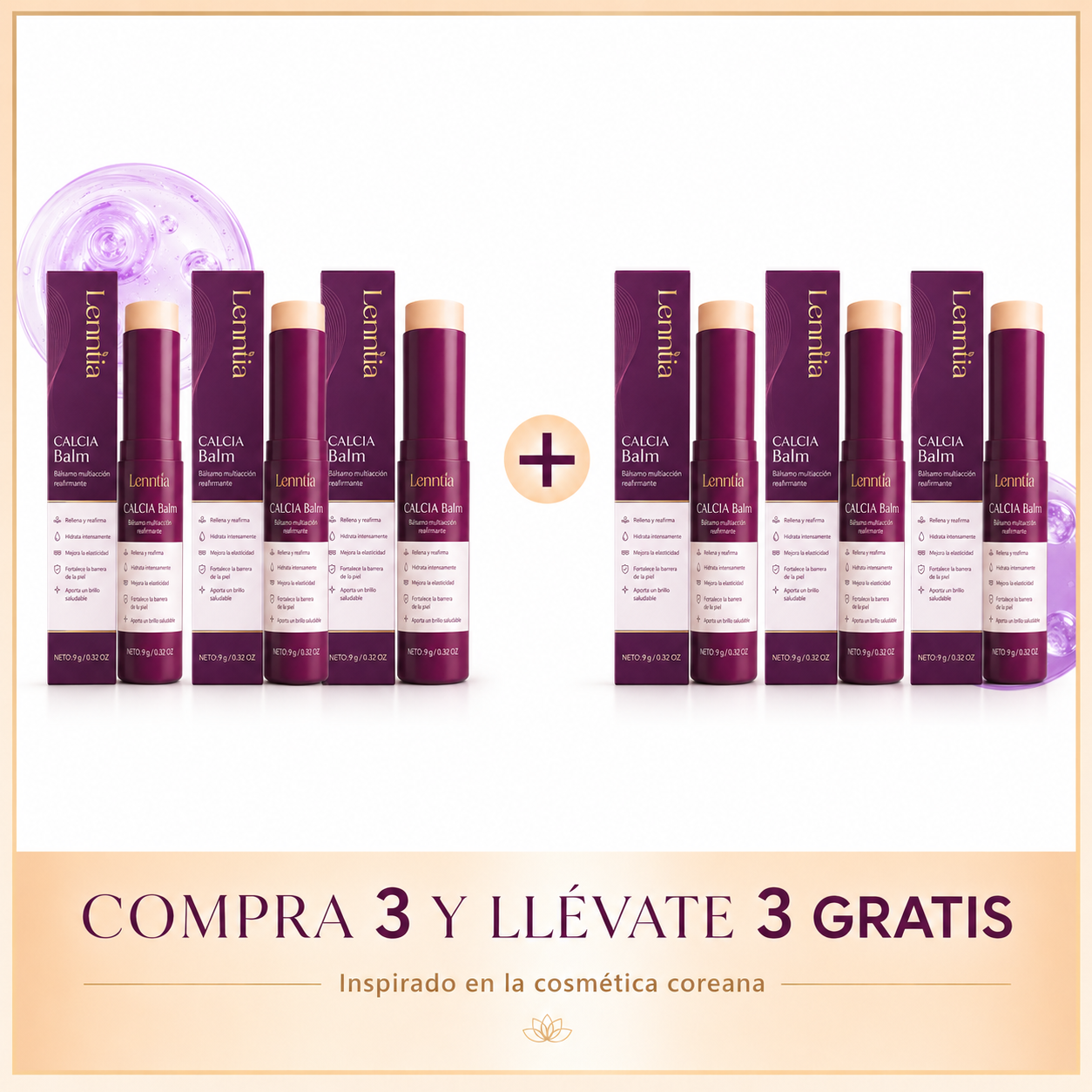 CALCIA Balm pack compra 3 y llévate 3 gratis