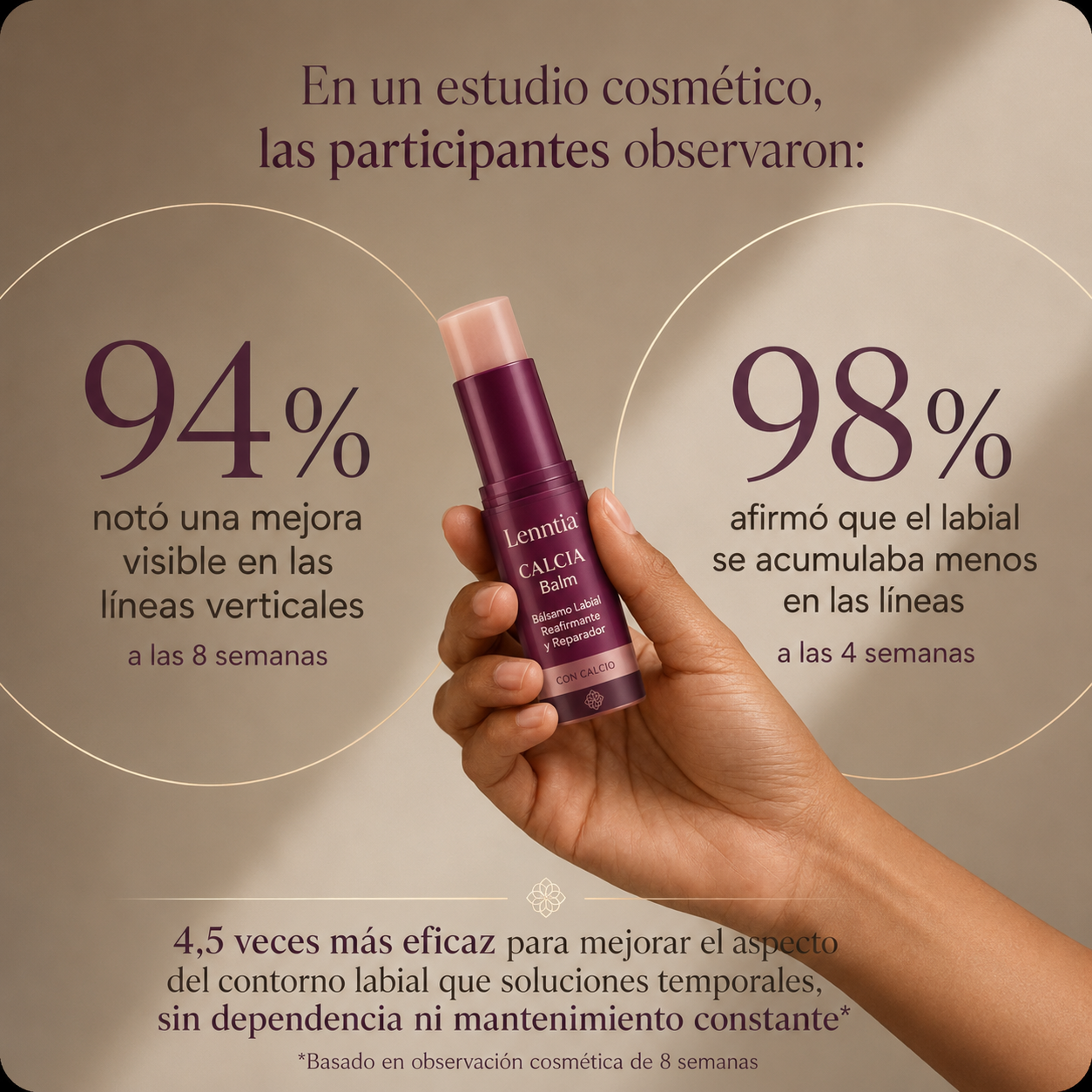 Resultados cosméticos de CALCIA Balm