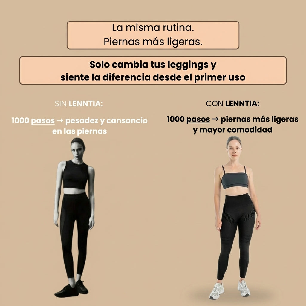 ✨Lenntia™ Leggings Compresión 3D – Piernas Ligeras & Efecto Moldeador