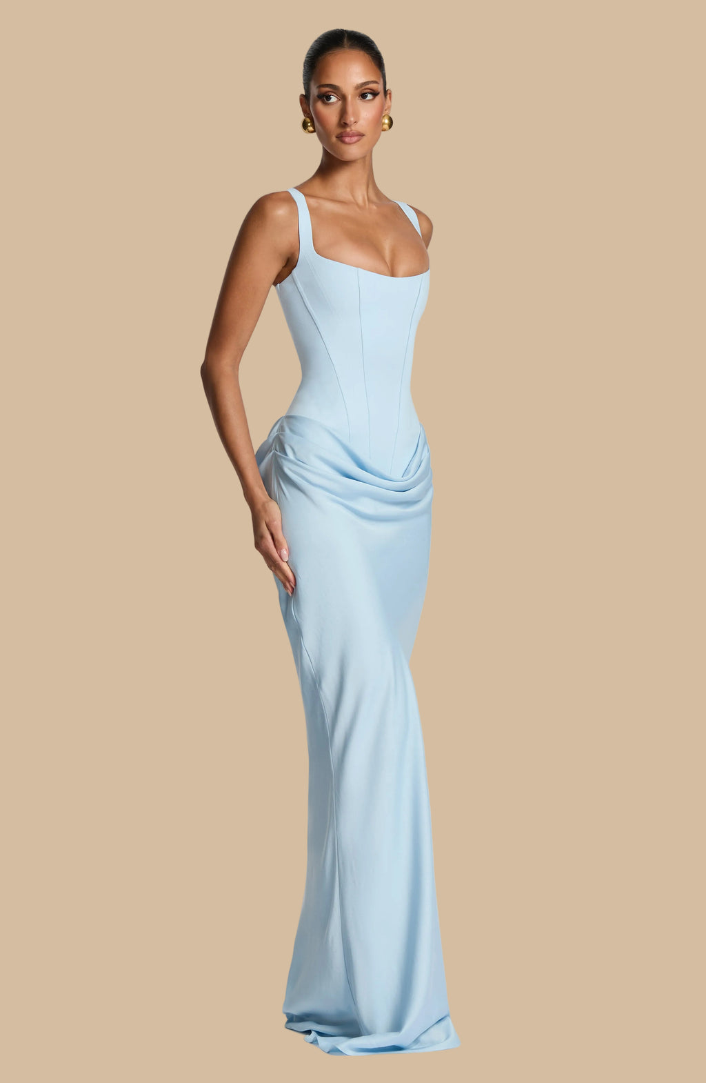 Sara long dress - Baby blue