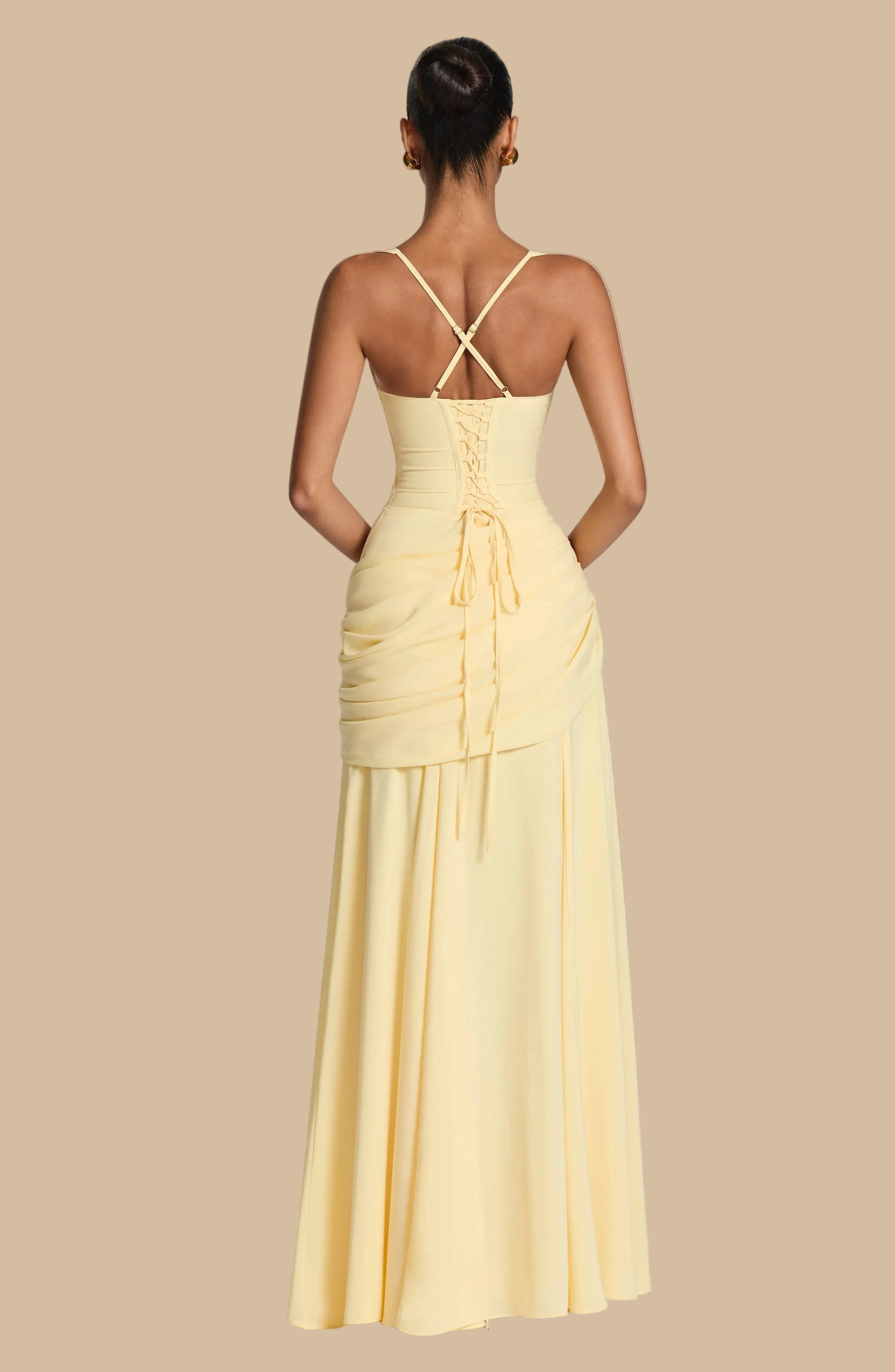 Long dress Sara - Lemon